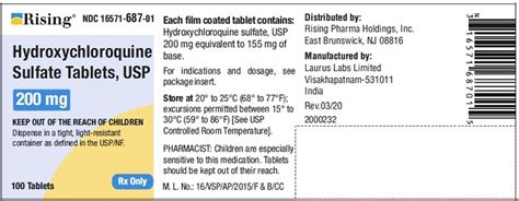 Hydroxychloroquine Plaquenil Tab 200mg 100 Bottle Merit Pharmaceutical