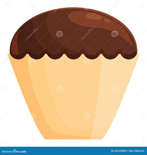 Vectores De Dibujos Animados Del Icono Del Cocoa Cupcake Chocolate