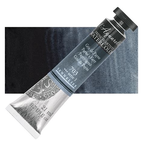 Sennelier French Artists Watercolor Paynes Grey 21 Ml Tube Blick