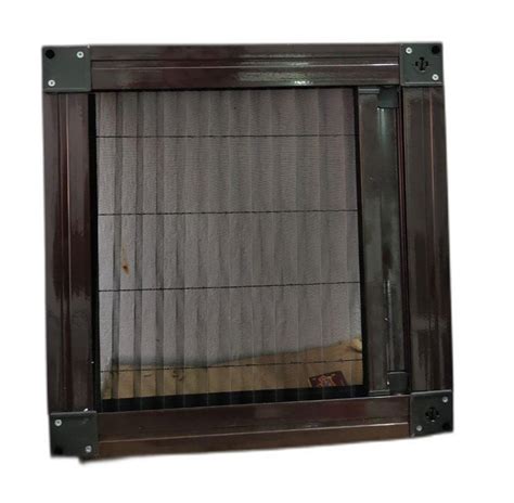 Sliding Dark Brown Pleated Mosquito Net Window Aluminium At Rs Sq