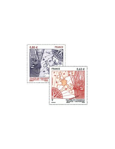 Timbres De France N Et Me Anniversaire Du Trait D