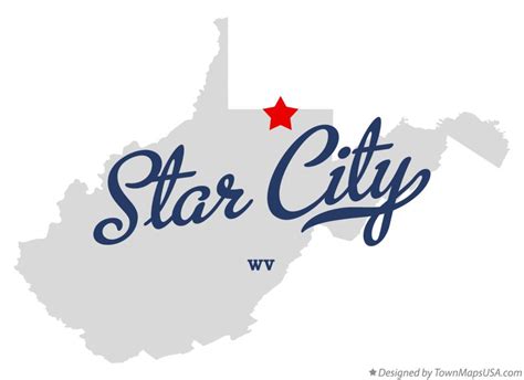 Map of Star City, WV, West Virginia