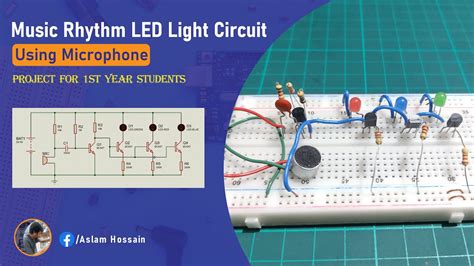 Music Rhythm Led Light Circuit Using Microphone Breadboard Project Youtube