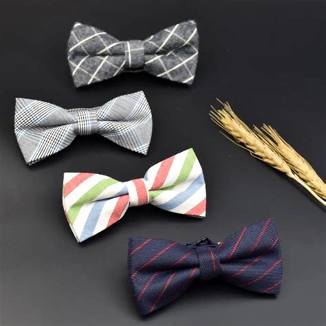 2017 Cotton Bow Tie for Men Wedding Suits Striped Bow Tie Man ...