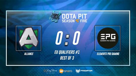 Dota 2 Dota Pit League Season 5 Alliance Vs Elements Pro Gaming