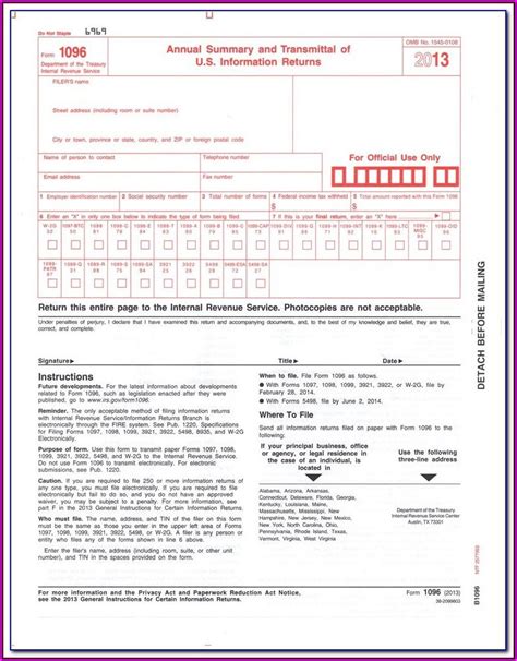 Irs Forms 1096 Instructions - Form : Resume Examples #mx2WjzPV6E