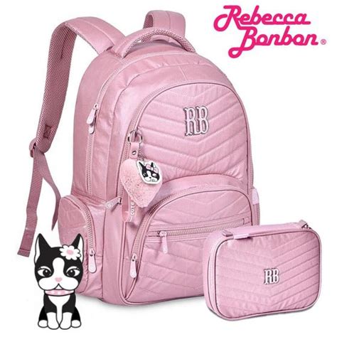 Kit Mochila Escolar Estojo RB Rebecca Bonbon Metalizada Crinkle E