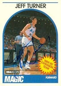 Jeff Turner Autographed Basketball Card Orlando Magic 1989 Hoops 322