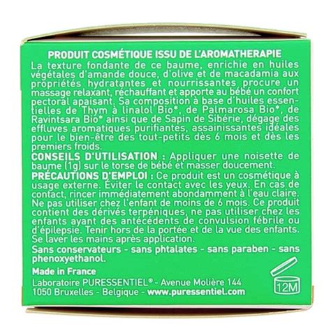 Baume de massage Pectoral Bébé Bio Resp OK 30ml Puressentiel