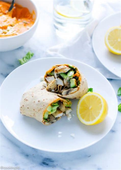 Roasted Red Pepper Hummus Chicken Wrap Cooking Lsl