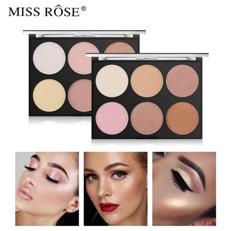 Miss Rose Highlighter Glow Kit 6 Shades Palette