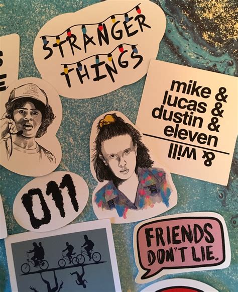 Stranger Things Stranger Things Stickers Matte Vinyl Sticker Etsy