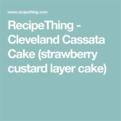 Cleveland Cassata Cake