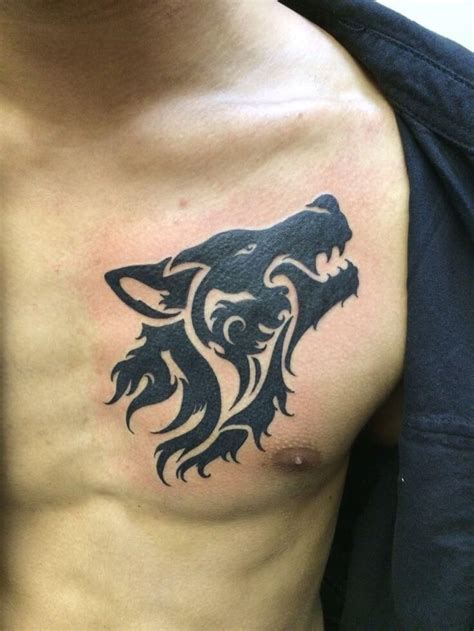 Tribal Wolf Tattoo | Tribal shoulder tattoos, Tribal tattoos for men ...