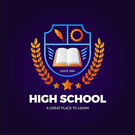 Diseño De Logotipo De Escuela Secundaria Degradado Vector Gratis