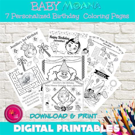 Baby Moana Coloring Pages