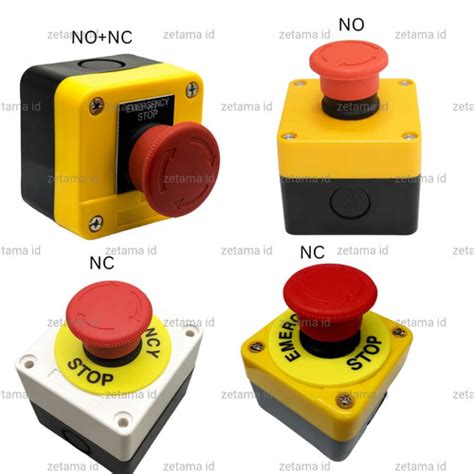 Jual Emergency Push Button Set Box Panic Button Tombol Darurat NO NC