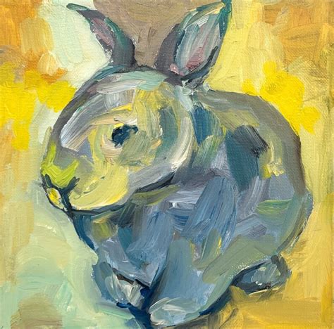 Rabbit Painting Rabbit Abstract Painting Rabbit Oil Painting Rabbit Wall Painting Rabbit ...