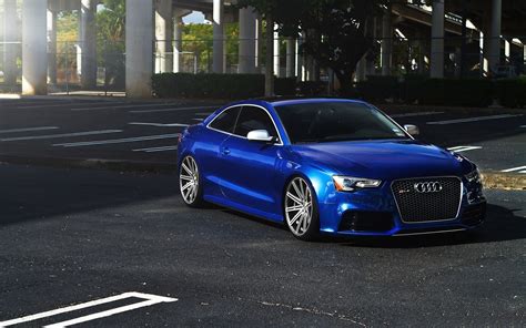 Audi, Blue, Audi RS5, Rims, Stance Wallpapers HD / Desktop and Mobile ...