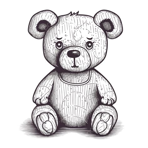 Esquema De Oso De Peluche Vector Png Dibujos Pegatina Clipart Osito