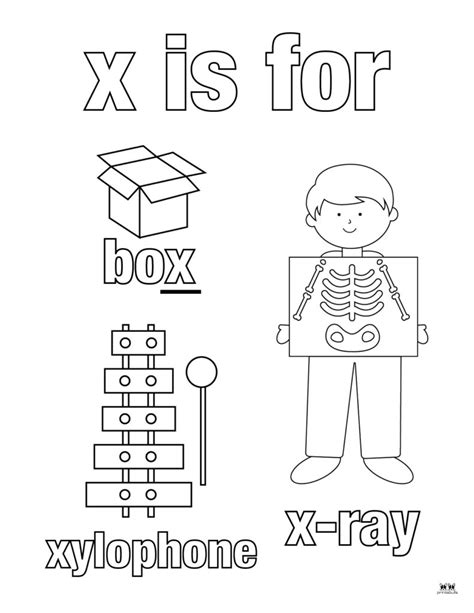 Letter X Coloring Pages Free Pages Printabulls