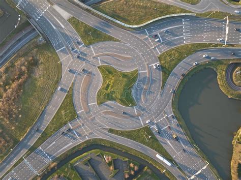 Turbo Traffic Square Roundabout, Westerleeplein in Maasdijk. Aerial ...