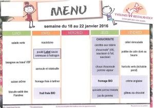 Menus du mois de Janvier 2016 Ecole Sainte Agnès