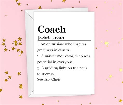 Personalized Coach Thank You Card, Coach Appreciation Gift, Coach ...