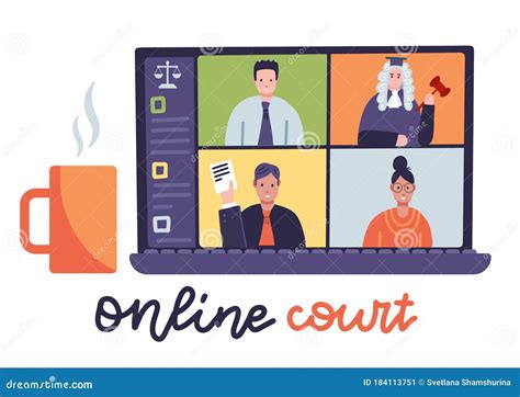 Court Session Law And Justice Judgment Mobile App Screens Vector