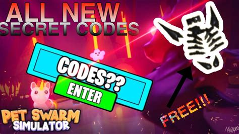 All Codes In Pet Swarm Simulator Roblox Youtube