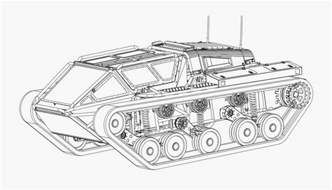 Transparent Army Truck Clipart - Ripsaw Tank Blueprint , Free ...