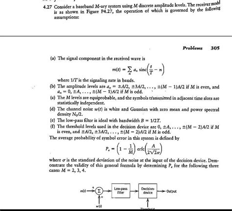 Solved Consider A Baseband M Ary System Using M Chegg