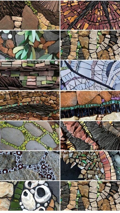 Several Different Mosaics Are Shown Together In This Collage