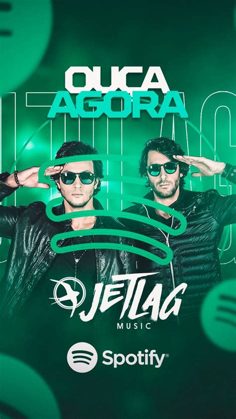 Flyer Ouça Agora Jetalag No Spotify Social Media PSD Editável download