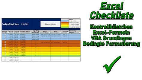 Checkliste In Excel Schritt F R Schritt Anleitung Youtube