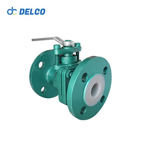 Delco Manual Fluorine Lining Flange Ball Valve