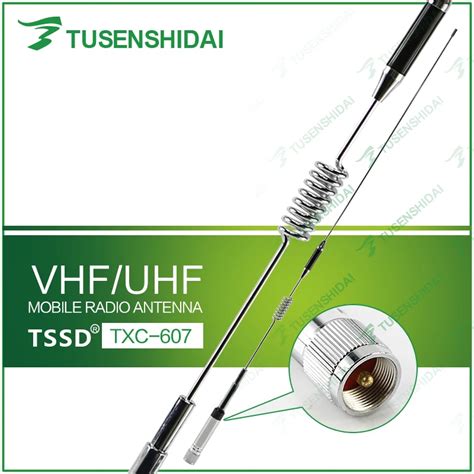 Hot Sell Vhfuhf Stainless Steel Dual Band Car Radio Antenna Txc 607nl 607 Communications