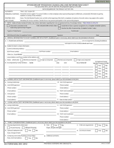 Da Form 5434 Fill Out Sign Online And Download Fillable Pdf