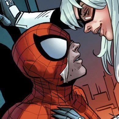 Spider Man And Black Cat Matching Icons Peter Parker And Felicia Hardy