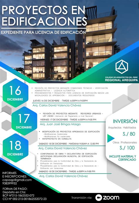 Colegio De Arquitectos Del Peru Regional Arequipa Cursos Y Talleres