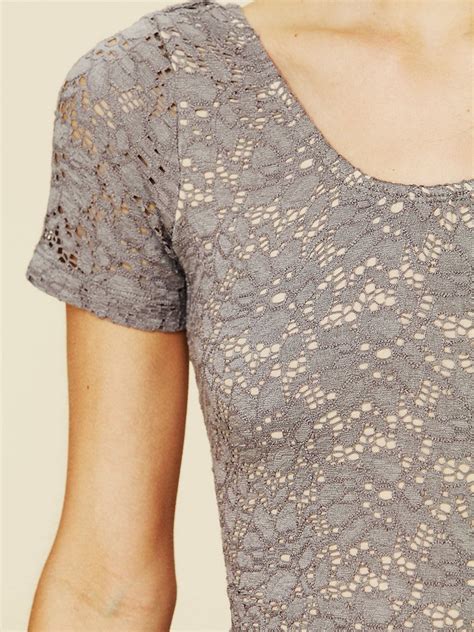 Free People Lace Bodysuit In Steel Gray Lyst