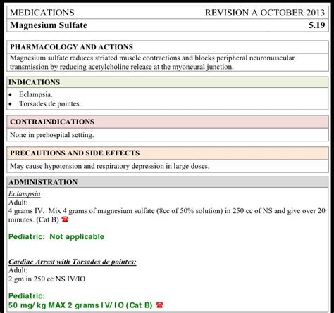 Magnesium sulfate drug classification