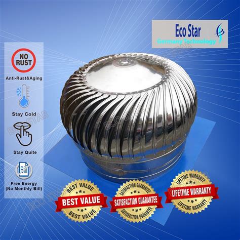 Paling MurahStainless Steel Unpowered Hood Wind Ball Fan Roof