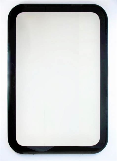 20th Century Decorative Contemporary Rectangle Beveled Edge Black Glass Mirror At 1stdibs