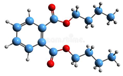 3D Image of Dibutyl Phthalate Skeletal Formula Stock Illustration ...