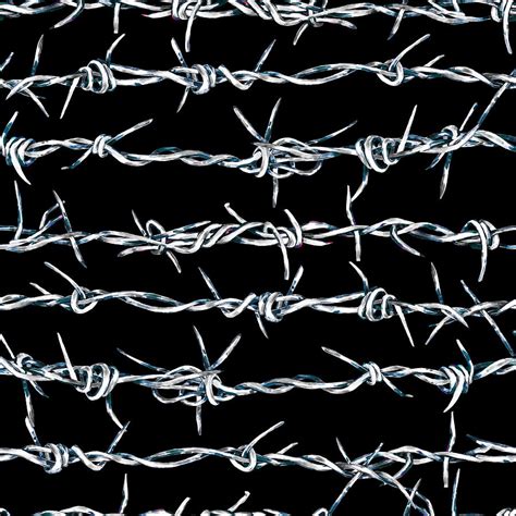 Silver Barbed Wire Seamless Pattern Drawing By Julien Fine Art America