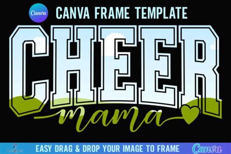 Cheer Mama Canva Frame Template Mom Graphic By B Designs Creative