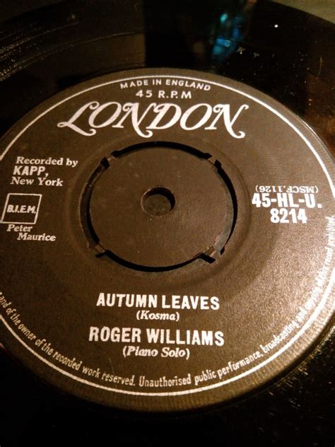 Roger Williams - Autumn Leaves (1955, Vinyl) | Discogs