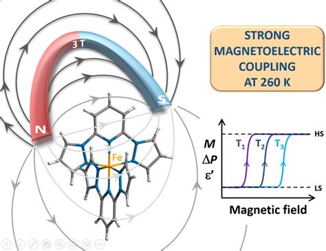 Near‐room‐temperature Magnetoelectric Coupling Via Spin Crossover In An