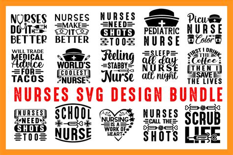 Nurses Svg T Shirt Design Bundle Bundle · Creative Fabrica